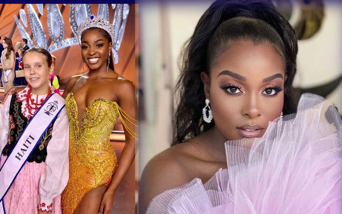 Mỹ nhân Haiti chịu khó đi thi nhưng 'tiết kiệm', đêm bán kết của 2 cuộc thi lớn đều mặc một chiếc váy Ảnh 2
