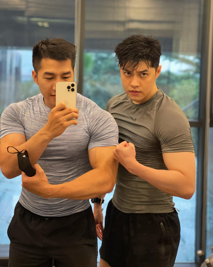 Từ một chàng trai có thân hình mảnh mai, thư sinh, Noo Phước Thịnh giờ đây nam tính hơn nhờ body cơ bắp. 