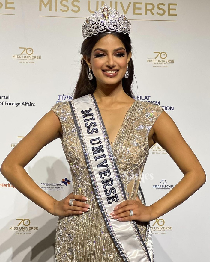 Tân Miss Universe Harnaaz Sandhu lần đầu xuất hiện sau đăng quang, nhan sắc nữ thần là có thật Ảnh 8