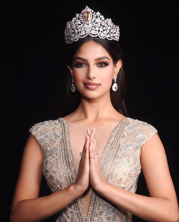 Tân Miss Universe Harnaaz Sandhu lần đầu xuất hiện sau đăng quang, nhan sắc nữ thần là có thật Ảnh 2