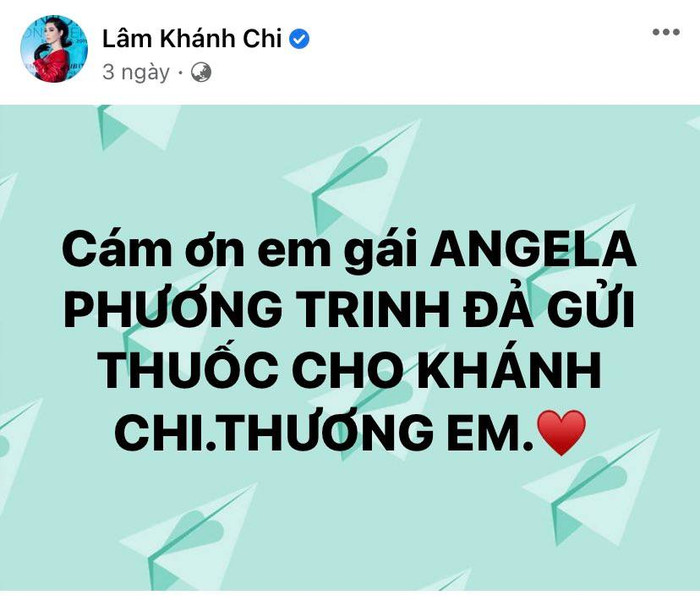 Lâm Khánh Chi chia sẻ những ngày trước.