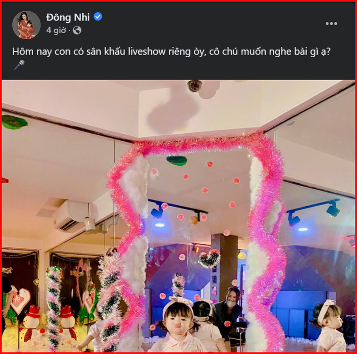 Bài viết trên fanpage của Đông Nhi&nbsp;