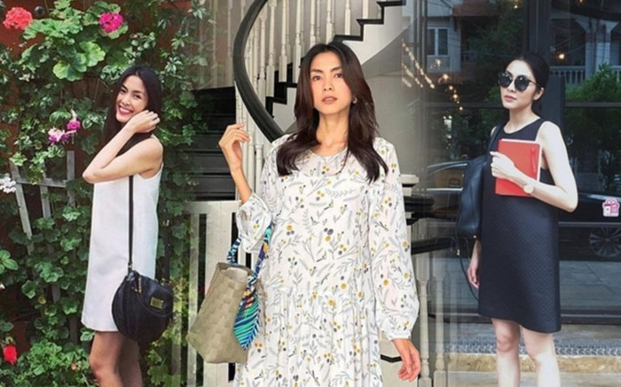 Phong cách thời trang trong 3 lần mang thai kín bưng của Tăng Thanh Hà Ảnh 2