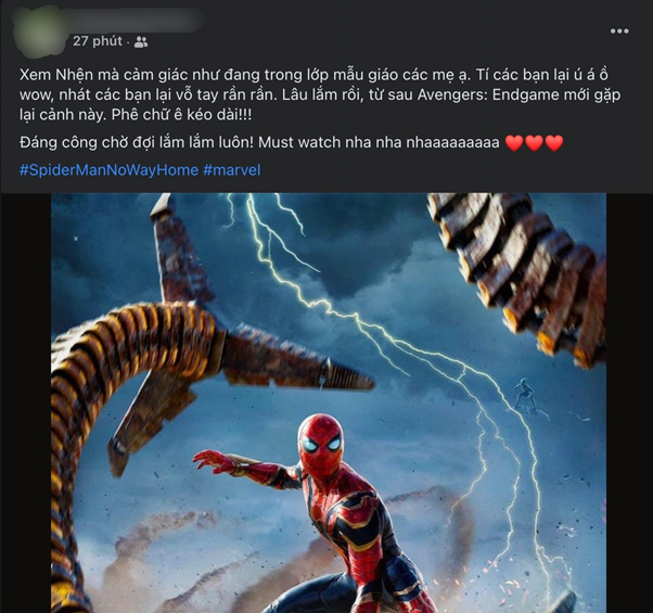 Phản ứng của khán giả sau khi ra rạp xem 'Spider-Man: No Way Home': Xuất sắc, bùng nổ hơn cả 'Endgame' Ảnh 8