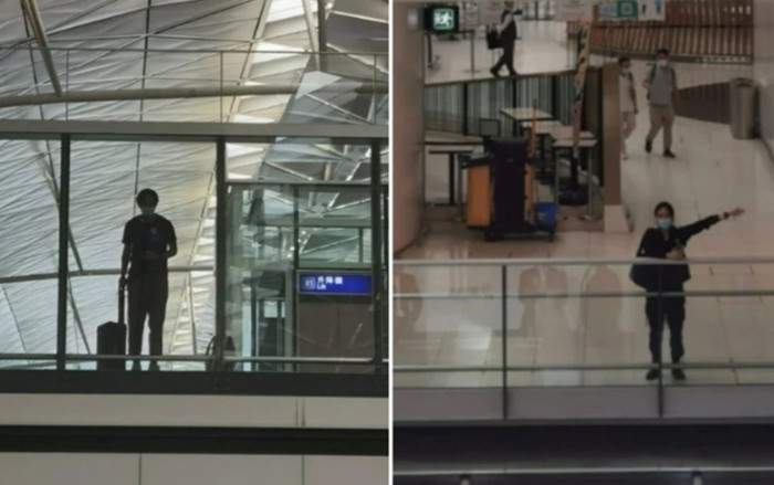 Cặp đôi chỉ có thể đứng vẫy tay chào nhau ở sân bay sau 2 năm yêu xa với lý do xúc động Ảnh 2