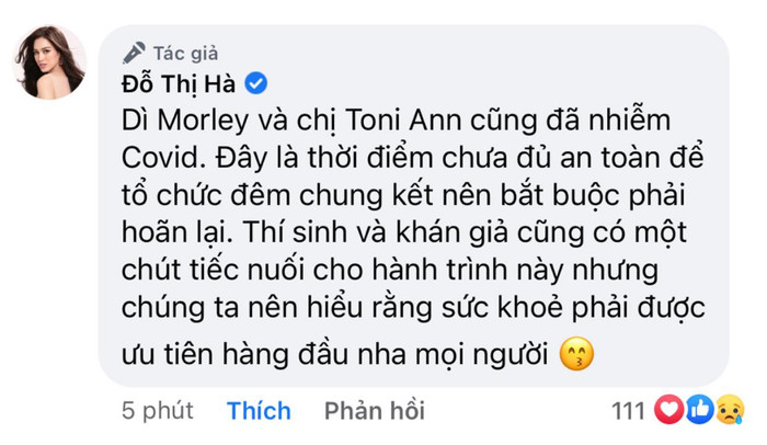 Chủ tịch Miss World và đương kim Hoa hậu nhiễm Covid, fan sốt sẳng lo cho Đỗ Thị Hà Ảnh 5