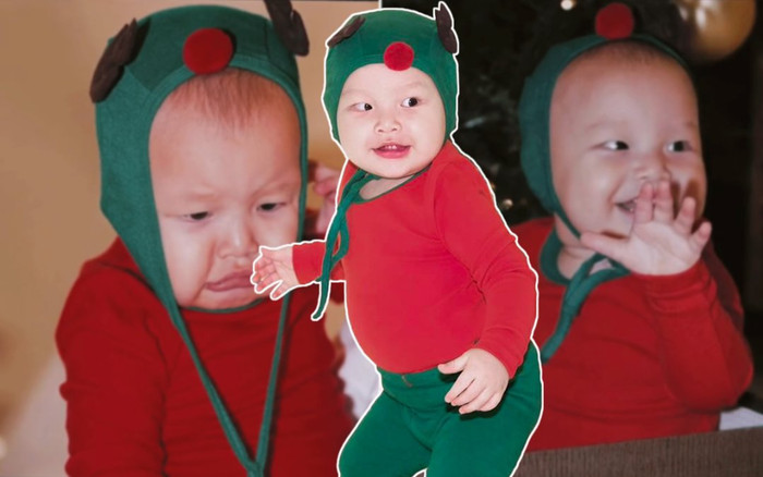 Leon nhà Hà Hồ khiến fan 'cười ngất' khi bắt trend nhạc Giáng sinh cùng loạt biểu cảm 'độc - lạ' Ảnh 2