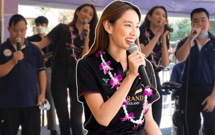 Thùy Tiên bị fan Thái Lan bao vây trong sân khấu đặc biệt, khoe giọng ngọt ngào ai cũng ngất ngây Ảnh 2