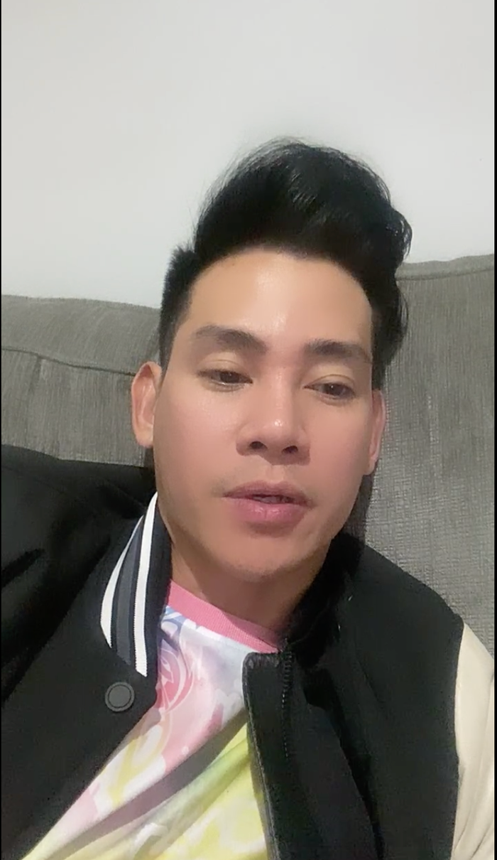 Phùng Ngọc Huy trên sóng livestream.