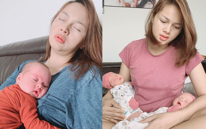 Hoa hậu Diễm Châu đăng ảnh cận mặt con gái song sinh, bật mí một chi tiết hai mẹ con 'giống nhau như đúc' Ảnh 2