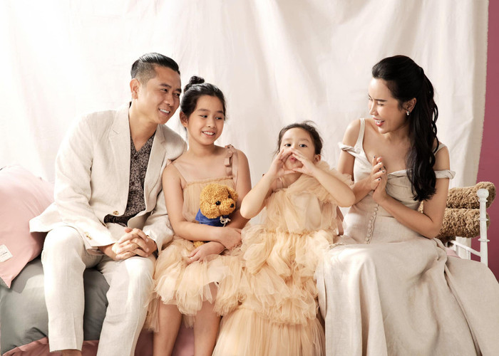 Gia đình hạnh phúc của Lưu Hương Giang.