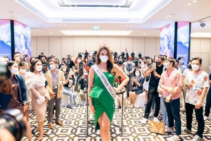 Miss Universe Thái Lan vừa có buổi gặp truyền thông ở quê nhà sau khi để mất thành tích quốc tế Ảnh 3