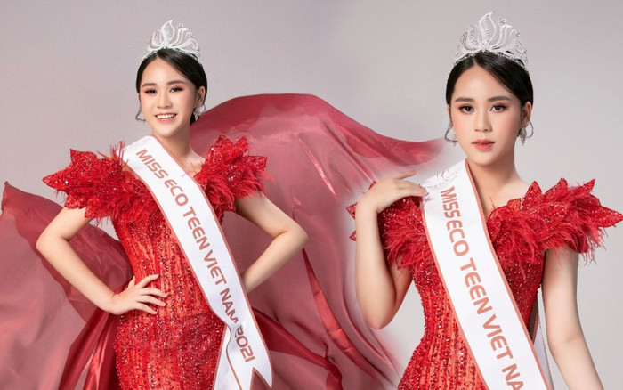 Bella Vũ đỏ rực với váy dạ hội Hoa Trạng Nguyên, sẵn sàng bứt phá chung kết Miss Eco Teen Ảnh 2