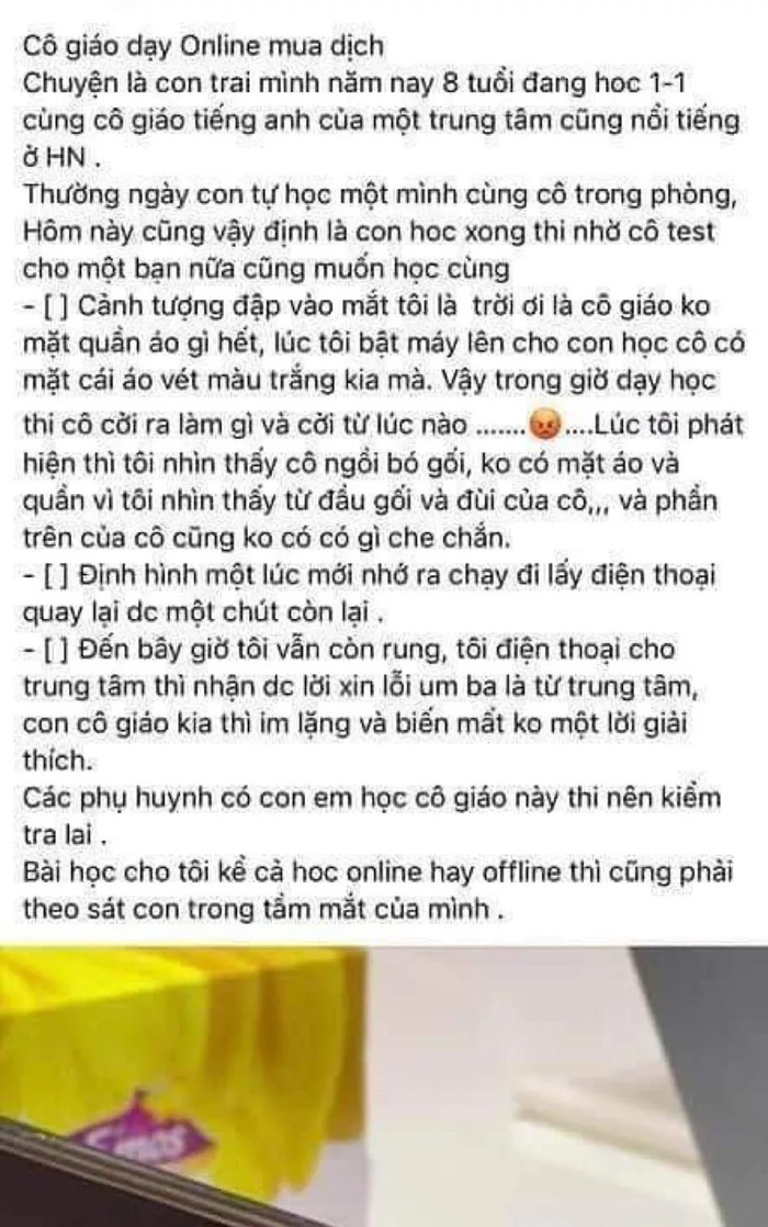 Cô giáo dạy Tiếng Anh bị tố 'không mặc quần áo' khi dạy online giải thích gì về vụ việc? Ảnh 1