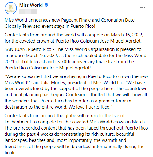 Miss World thông báo cụ thể ngày chung kết: Chờ đợi Đỗ Hà được gọi tên vào ngày 16/03/2022 Ảnh 3