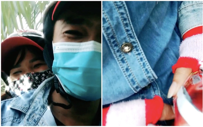 Xôn xao cặp vợ chồng chở nhau đi ly hôn mà ôm eo, cười híp mắt như đi hưởng trăng mật Ảnh 2