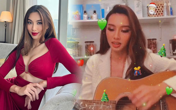 Thuỳ Tiên 'thôi miên' fan khi vừa đàn vừa hát nhạc Giáng sinh: Một chiếc nhạc quá ư xinh đẹp! Ảnh 2