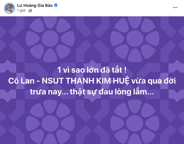 Nghệ sĩ Việt xót xa hay tin NSƯT Thanh Kim Huệ qua đời vì ung thư Ảnh 2