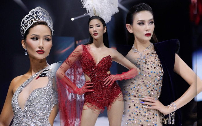 H'Hen Niê - Hoàng Thùy hội ngộ Võ Hoàng Yến so tài catwalk điêu luyện 'bên chín bên mười' Ảnh 2