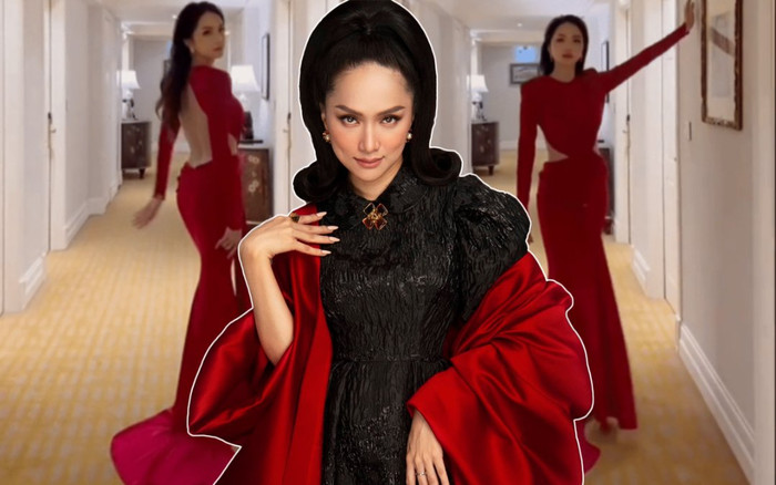 Hương Giang lên đồ lộng lẫy catwalk sương sương mừng Giáng sinh, nhưng âm nhạc sao lại sai sai thế này? Ảnh 2