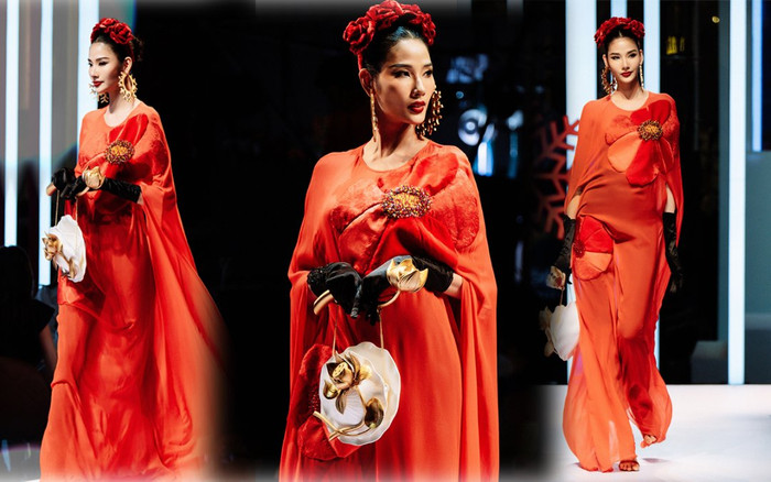 Á hậu Hoàng Thùy diễn vedette, vẻ đẹp nữ quyền ngời sáng trên sàn catwalk Ảnh 2