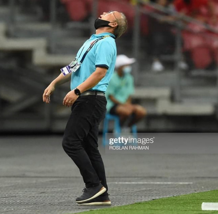 Ông Park và tuyển Việt Nam đã làm hết sức nhưng vẫn phải chia tay AFF Cup 2020 ở bán kết. Ảnh: Getty