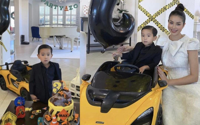 Phạm Hương lên đồ sang chảnh, làm điều đặc biệt để mừng sinh nhật quý tử tròn 3 tuổi Ảnh 2