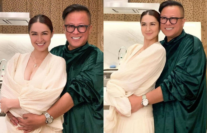 Hình ảnh cô chụp với chuyên gia trang điểm cũng khiến nhiều người cho rằng, cô đang mang thai lần 3 khi chọn đồ rộng rãi.