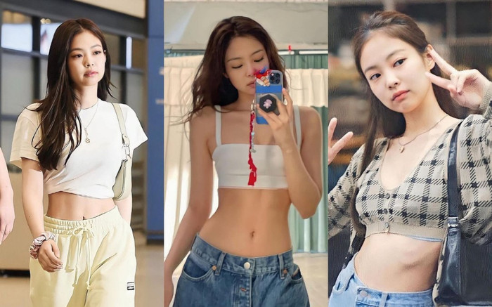 Jennie chuộng mặc áo crop top khoe eo thon khiến dân tình điên đảo Ảnh 2