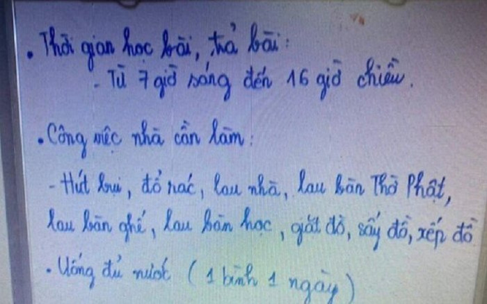Vụ bé gái 8 tuổi tử vong nghi do 'mẹ kế' bạo hành: Tấm bảng với loạt công việc phải hoàn thành gây xót xa Ảnh 2