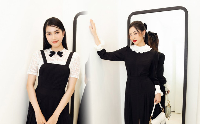 Chị em hoa hậu Lương Thùy Linh - Phương Anh đẹp mê hồn với tone màu kinh điển Ảnh 2