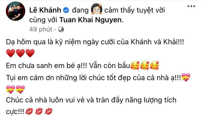 Được khán giả chúc mừng vì tưởng Lê Khánh vừa hạ sinh, nữ diễn viên liền đính chính Ảnh 4