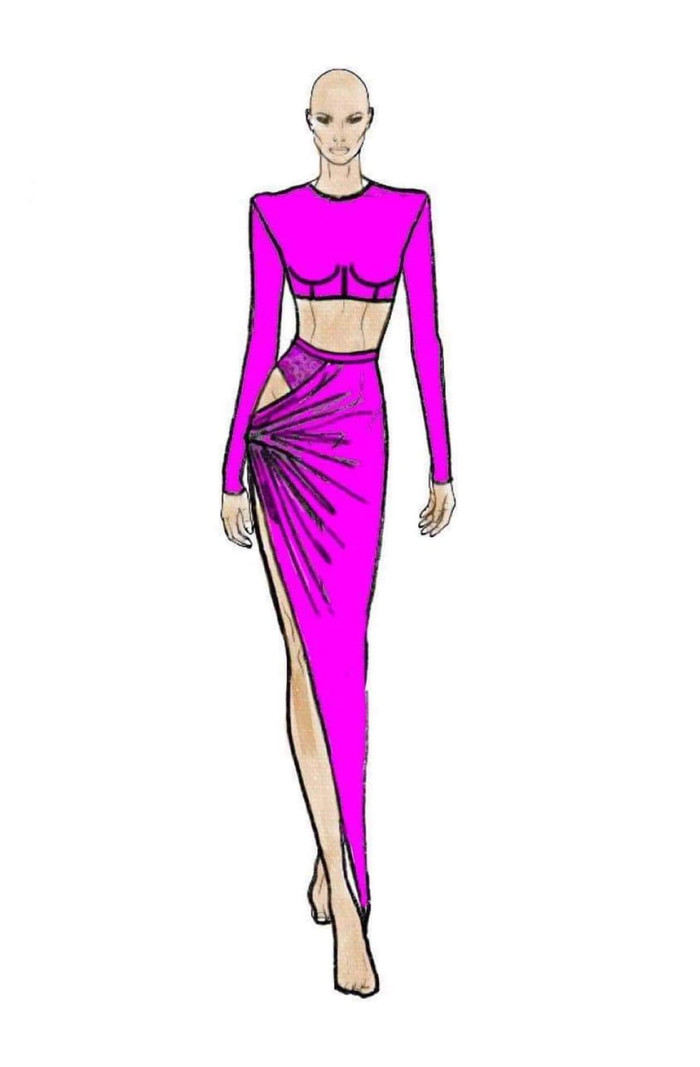 Nàng hậu đã hiểu sai ý của NTK nhưng vẫn không làm giảm đi sự hấp dẫn của mẫu váy này.