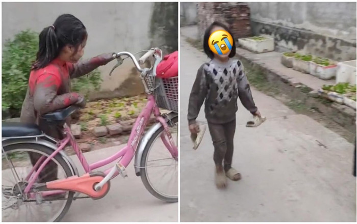 Lấm lem bùn đất kiếm được cả chậu cá mà 'Tấm Cám' vẫn no đòn, câu chốt của 'cô Tấm' làm netizen cười xỉu Ảnh 2