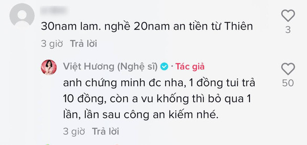 Phản ứng nhẹ nhàng nhưng không kém phần sâu cay của nữ nghệ sĩ đã nhận được sự ủng hộ của đông đảo cư dân mạng.