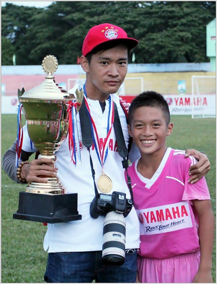 Quốc Việt thi đấu ở giải U13 năm 2016.