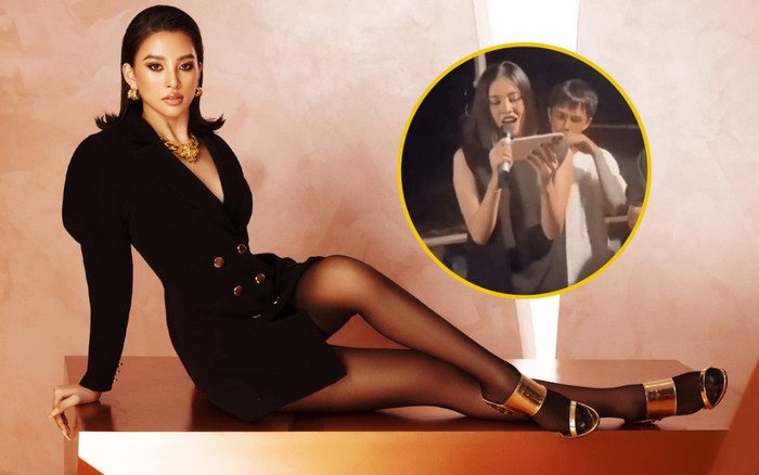 Hoa hậu Tiểu Vy khiến fan trầm trồ khi khoe giọng cao vút, bắn highnote 'ầm ầm' hát 'Cơn mưa tình yêu' Ảnh 2