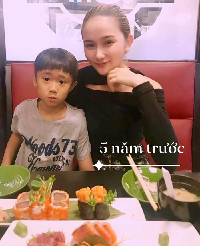 Huỳnh Như và con trai riêng của Khánh Đơn.