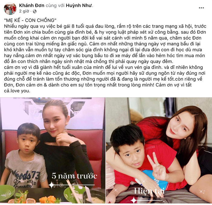 Nguyên văn bức tâm thư mà Khánh Đơn gửi cho bà xã Huỳnh Như.