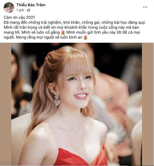 Bài đăng tổng kết một năm 2021 đầy 'sóng gió' của Thiều Bảo trâm