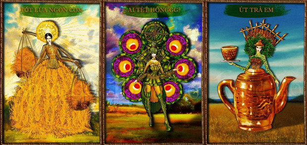 Nếu không phải bánh tét, rất có thể khán giả đã được nhìn thấy một bình trà hay ụ rơm trên sân khấu Miss Universe.&nbsp;