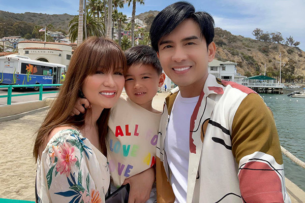 Đan Trường bên vợ cũ và con trai