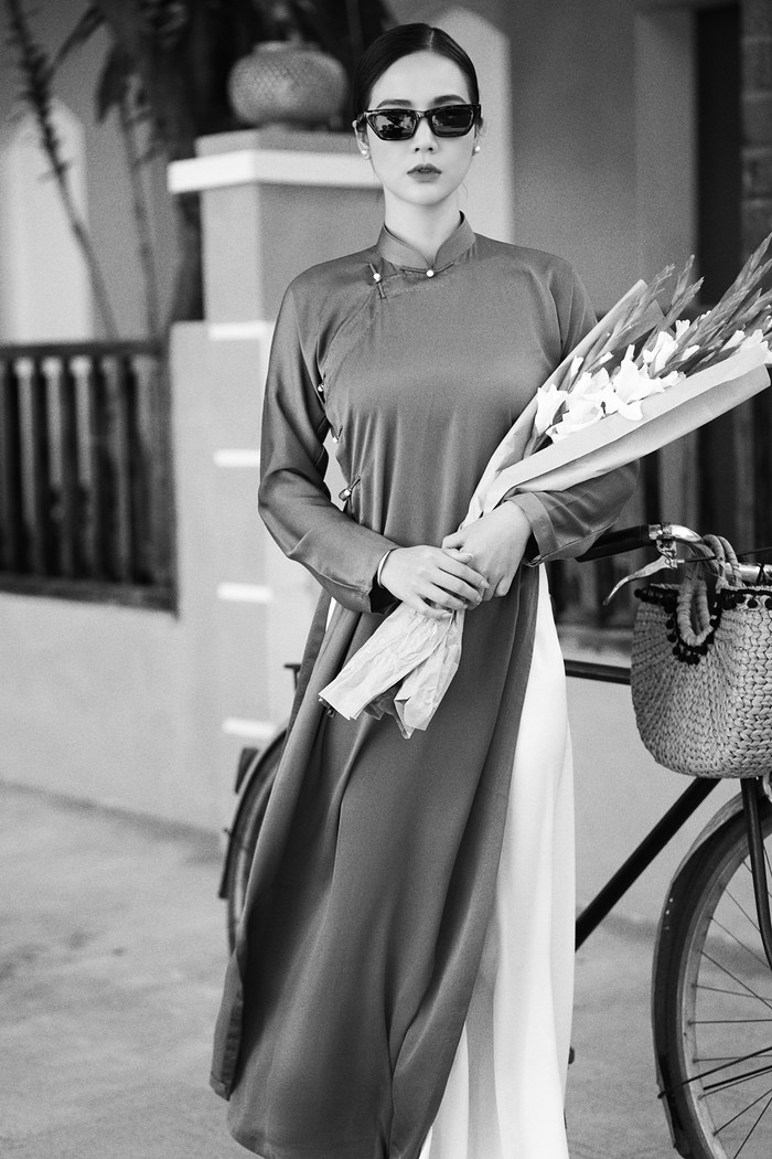 Rũ bỏ phong cách cá tính trong 'Thương ngày nắng về', Phan Minh Huyền dịu dàng với áo dài đầu năm Ảnh 14