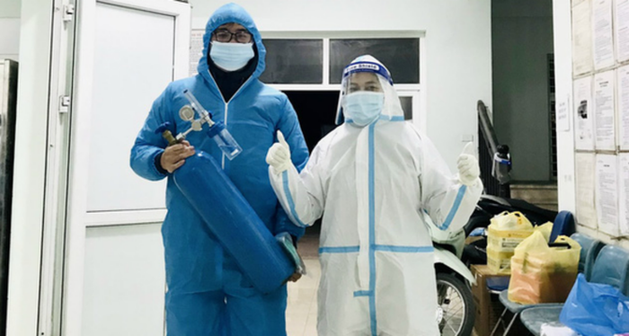 Mô hình ATM oxy tại phường Lĩnh Nam, quận Hoàng Mai, Hà Nội. (Ảnh: Thành đoàn Hà Nội).