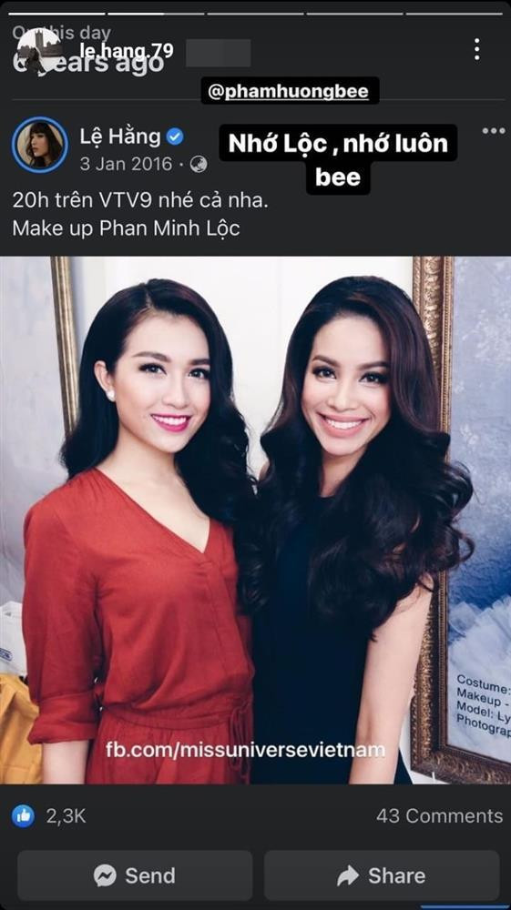 Bài đăng của Lệ Hằng. Được biết bức ảnh này được chuyên viên trang điểm quá cố Phạm Minh Lộc.