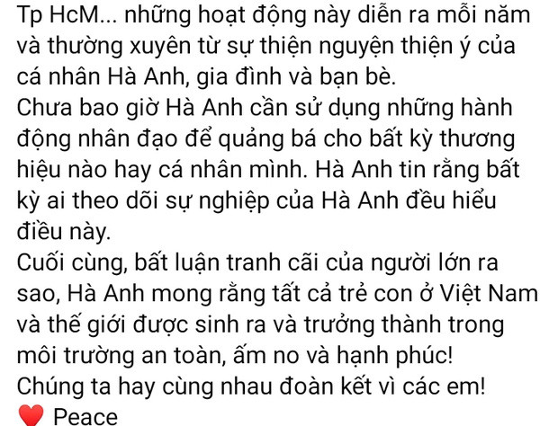 Trước đó, dù đã lên tiếng xin lỗi nhưng Hà Anh vẫn bị chỉ trích không ngừng. 