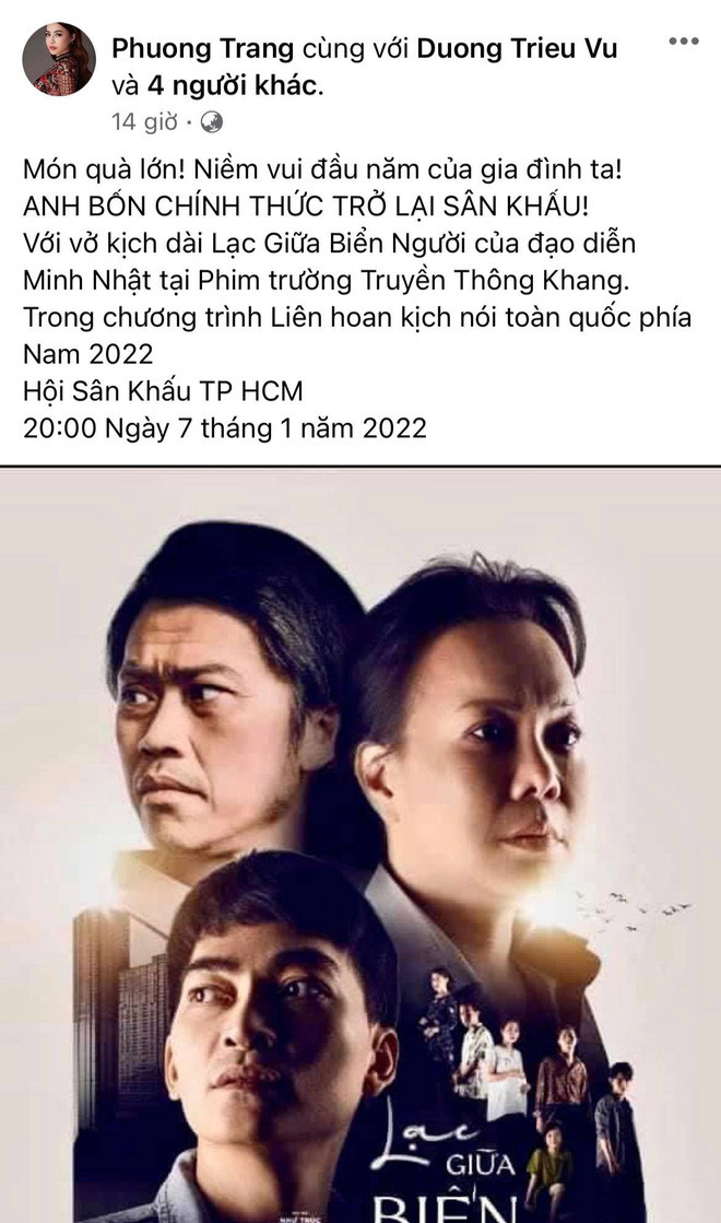 Không chỉ con trai NS Hoài Linh, các em của nam danh hài cũng dành hết lời động viên, cổ vũ tinh thần cho anh trai trong lần trở lại đặc biệt này. 