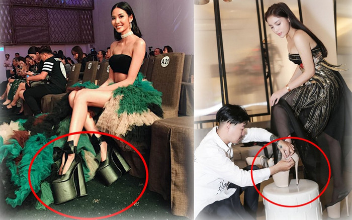 Đi giày cao gót 20cm lênh khênh như cà kheo nhiều sao Việt khiến fan 'thót tim' Ảnh 2
