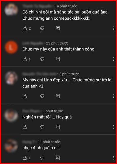 Bên cạnh nhiều bình luận khen ngợi MV của Anh Tú, thì cũng không ít bình luận lại liên tục 'réo tên' cô nàng Diệu Nhi 