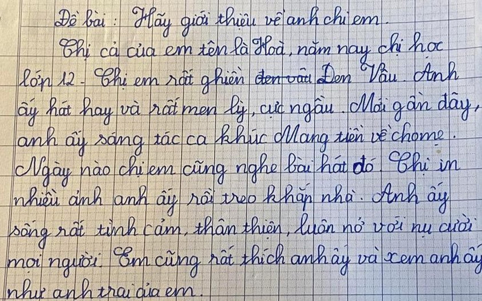 Học sinh tiểu học viết văn tả chị gái, đến giữa bài bỗng 'bẻ lái khét lẹt' khiến dân tình cười lăn Ảnh 2